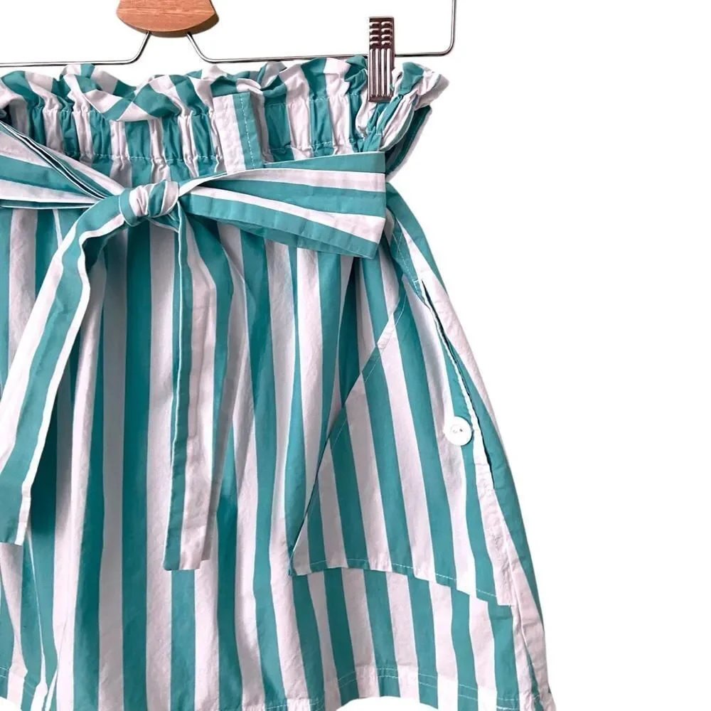 Urban Outfitters Tiffany Belted Paperbag Mini Skirt in Size Large - Picture 6 of 10